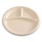 Boardwalk Bagasse PFAS-Free Dinnerware, Plate, 10 in. dia, 3-Compartment, White, 500PK PL-11BW-NPFA - alternate 6